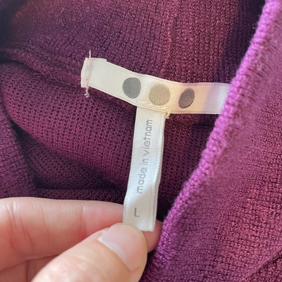 Three Dots Purple Mock Neck Midi Dress NWT Size Large - Picture 7 of 8